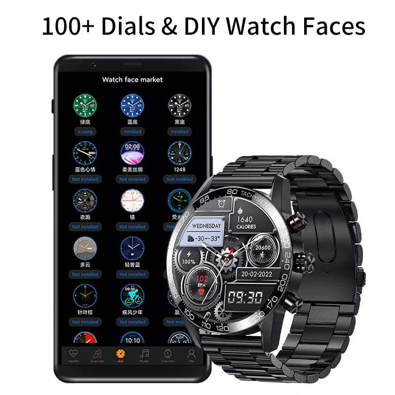 NEW SMART WATCH CUSTOM WATCH FACE SPORTS WATERPROOF BLUETOOTH CALL SMARTWATCH ECG+PPG