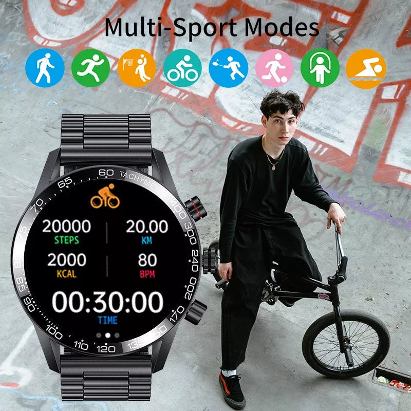 NEW SMART WATCH CUSTOM WATCH FACE SPORTS WATERPROOF BLUETOOTH CALL SMARTWATCH ECG+PPG