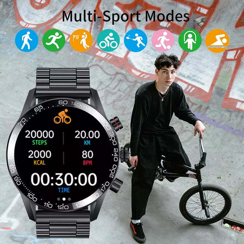 NEW SMART WATCH CUSTOM WATCH FACE SPORTS WATERPROOF BLUETOOTH CALL SMARTWATCH ECG+PPG
