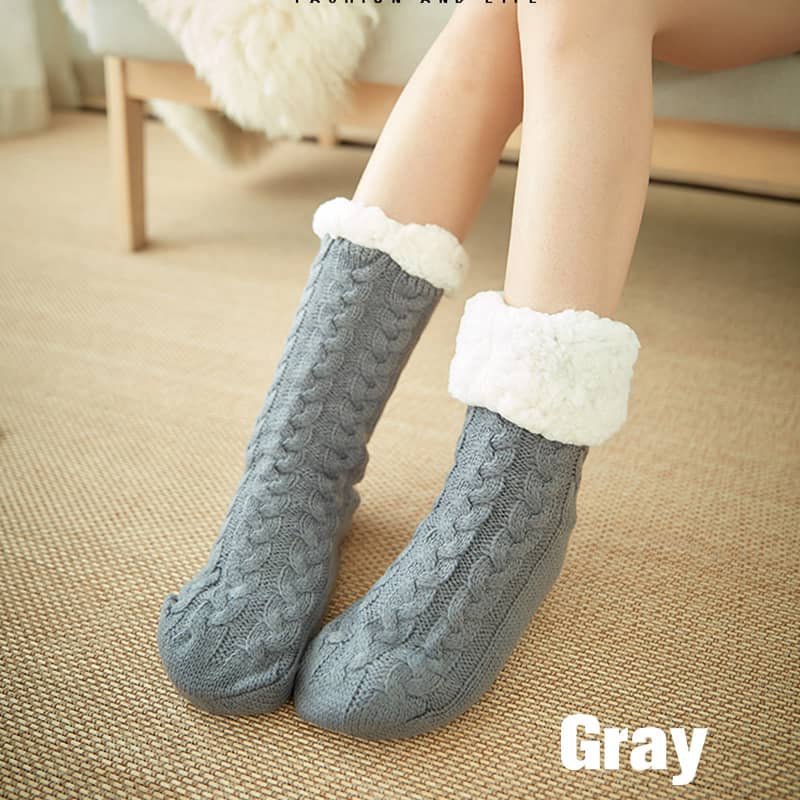 Autumn-winter Plus Velvet Warm Non-slip Socks