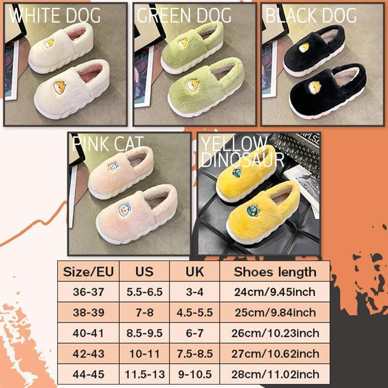 Thick Bottom Plus Velvet Cotton Slippers