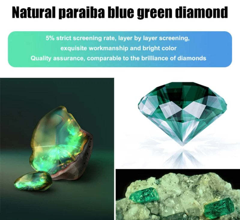 6 Carat Paraiba Blue-green Lotus Diamond Ring