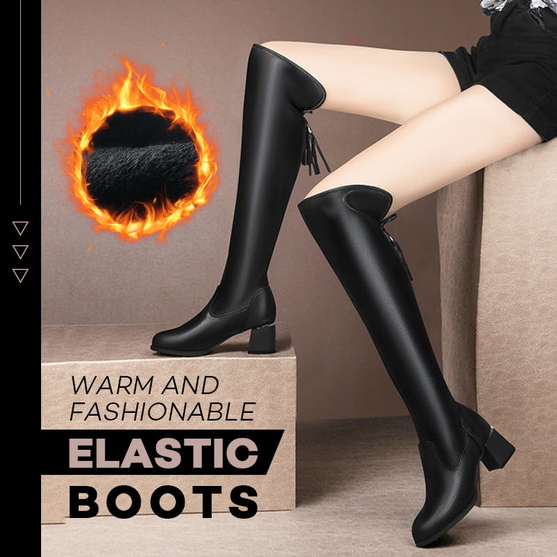 Warm And Fashionable Elastic Boots