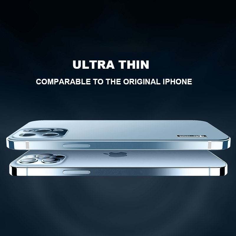 Stainless Steel Frame Matte Case Cover For iPhone