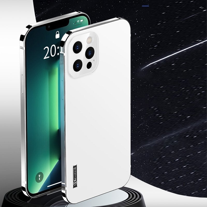 Stainless Steel Frame Matte Case Cover For iPhone