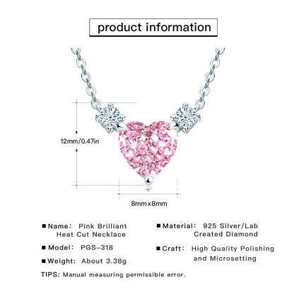 Loving Heart Pink Diamond Necklace