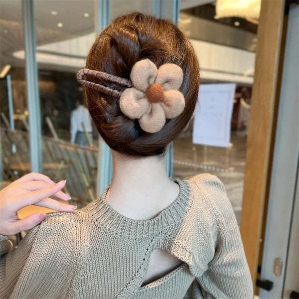 Plush flower clip
