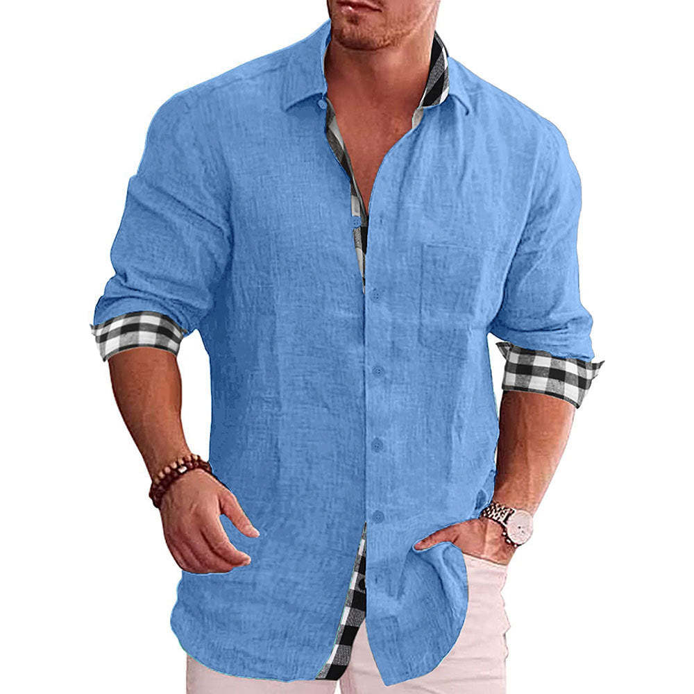 2022 Summer Gentleman Paneled Casual Buttons Pocket Blouse
