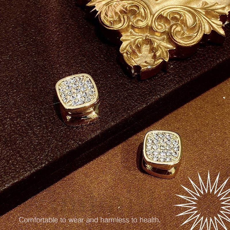 Magnetic Diamond Double-sided Stud Earrings