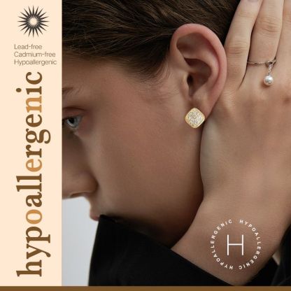 Magnetic Diamond Double-sided Stud Earrings