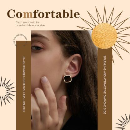 Magnetic Diamond Double-sided Stud Earrings