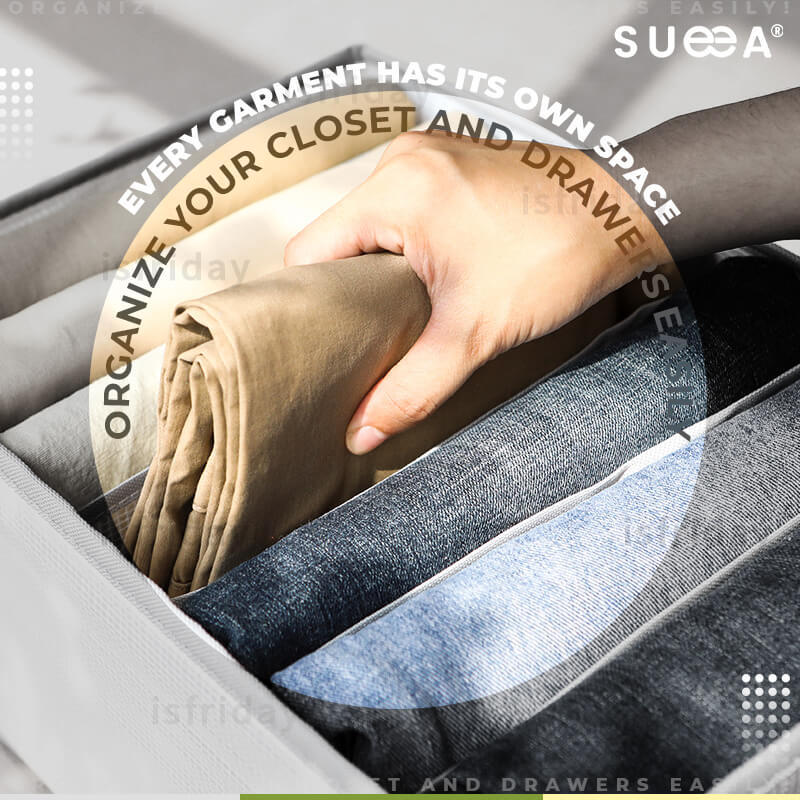 Sueea® Upgraded Clothes Organizer With Dividers