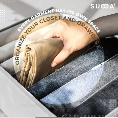 Sueea® Upgraded Clothes Organizer With Dividers