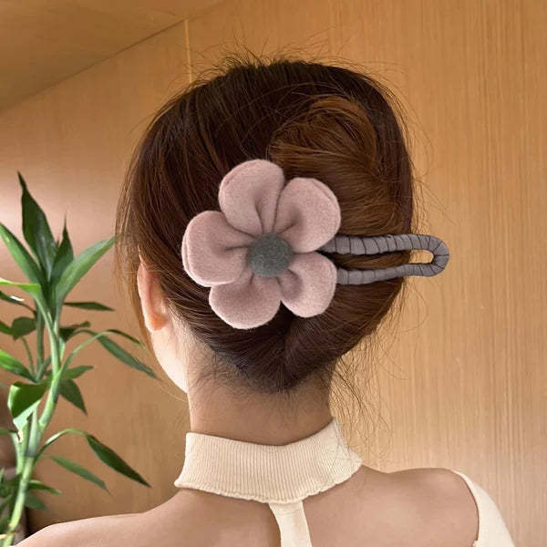 Plush flower clip