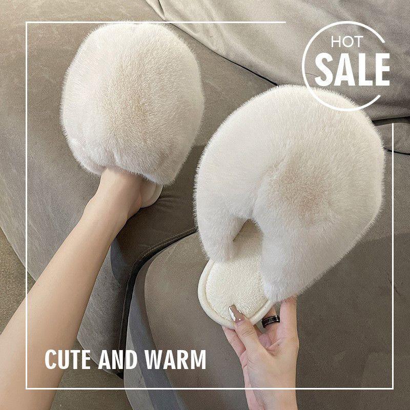 Women\'s Plush Ball Warm Slippers 