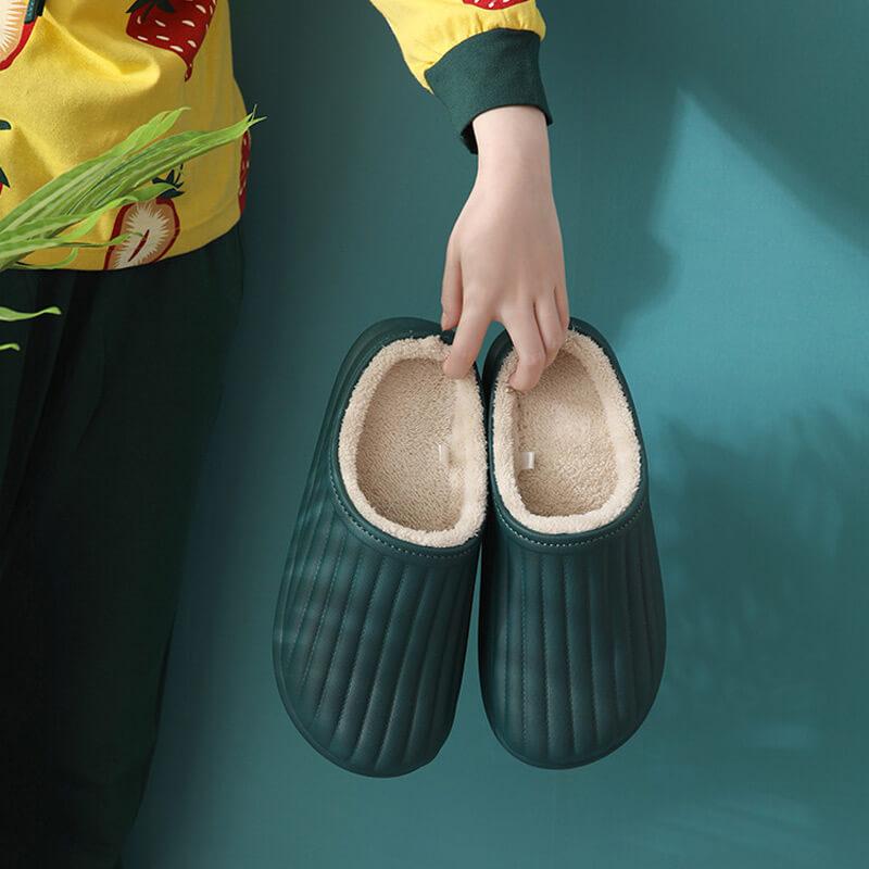 Thick-soled Non-slip Waterproof Fluffy Slippers