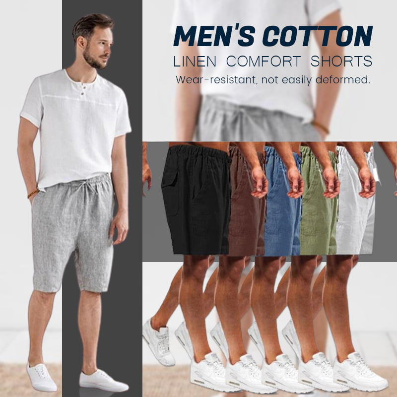 Confortable short pour hommes en coton et en lin