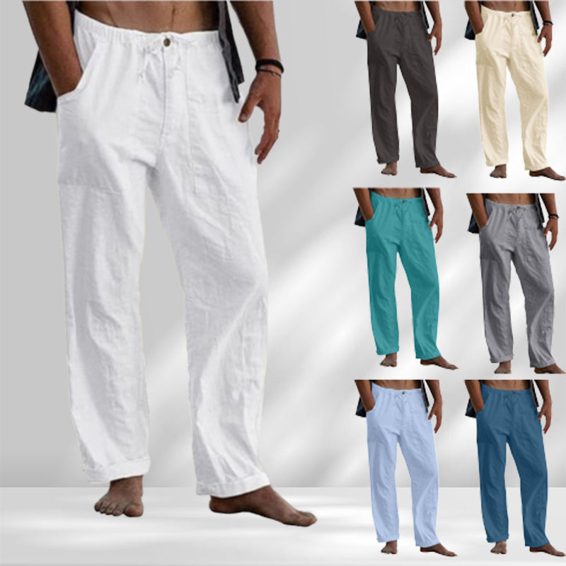 Pantalons amples en lin pour hommes - Livraison gratuite à partir de 2 pièces