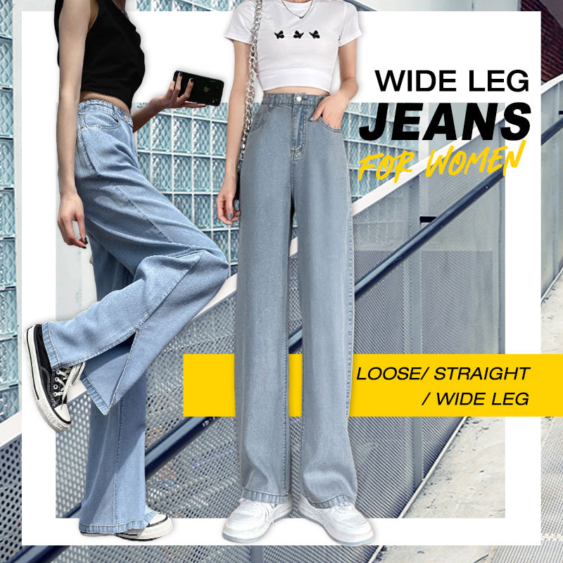 🔥Promotions de la boutique-49%OFF🔥Soie glacée Jeans à jambes larges pour femmes