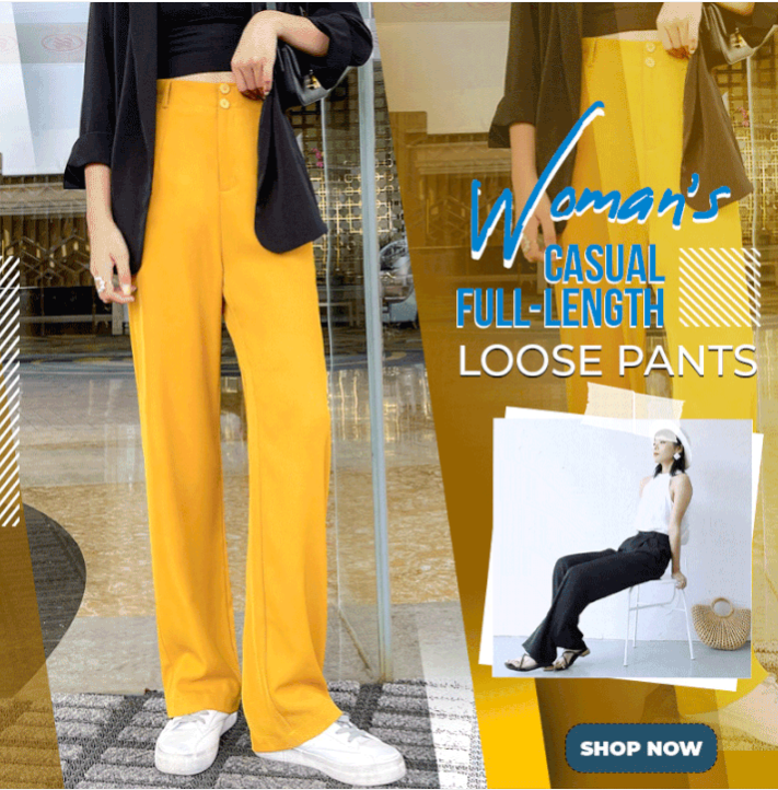 Pantalon large et décontracté pour femmes