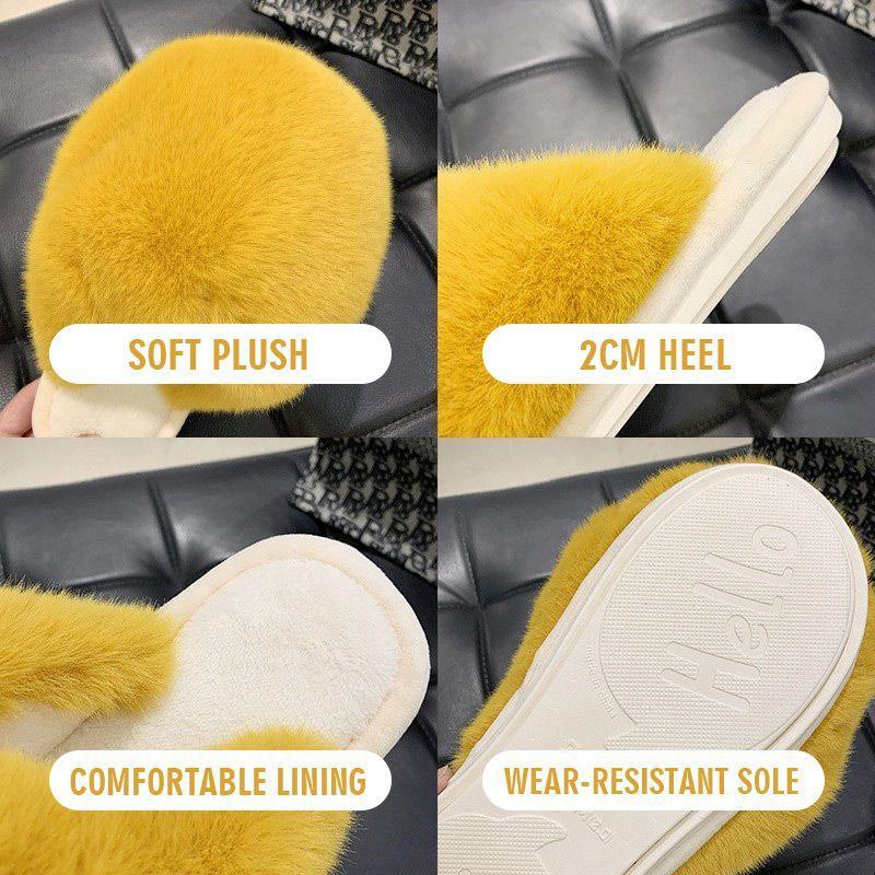 Women\'s Plush Ball Warm Slippers 