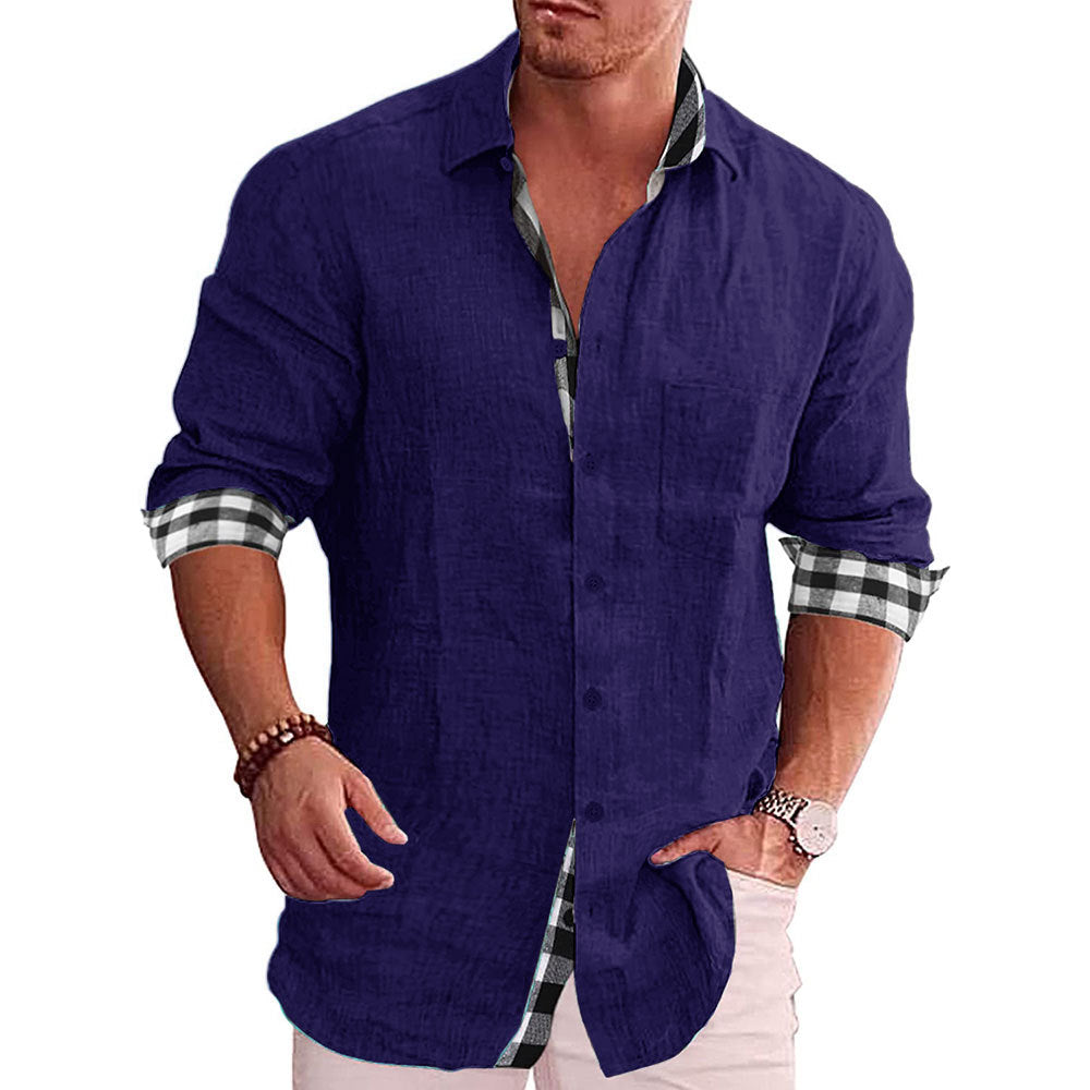 2022 Summer Gentleman Paneled Casual Buttons Pocket Blouse