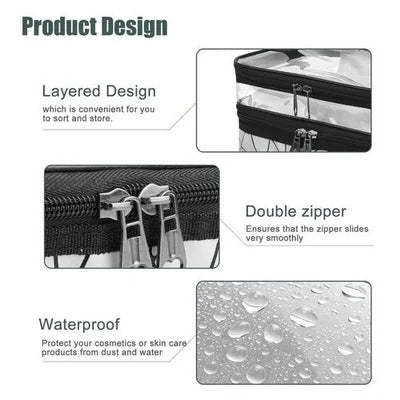 🔥 🔥Double-layer Cosmetic Bag