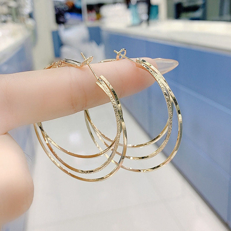Three -Layer Circle Earrings