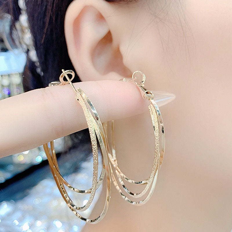 Three -Layer Circle Earrings