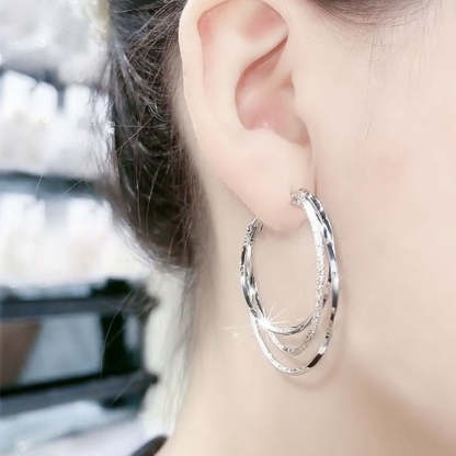 Three -Layer Circle Earrings