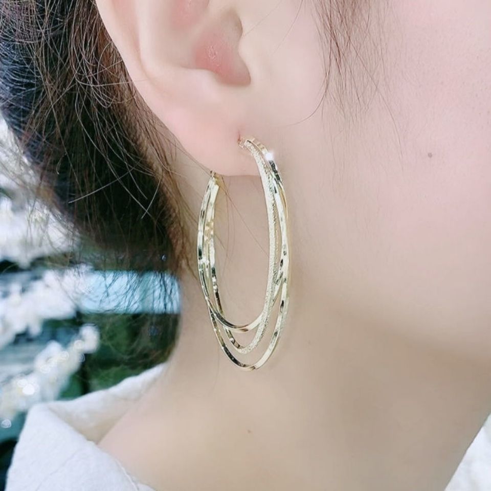 Three -Layer Circle Earrings