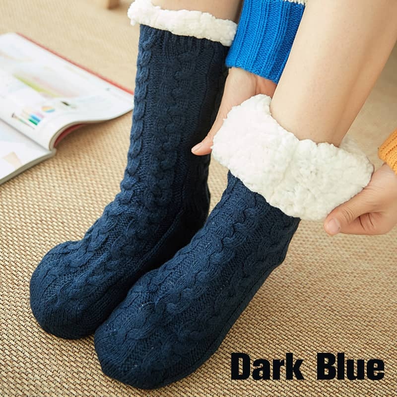 Autumn-winter Plus Velvet Warm Non-slip Socks