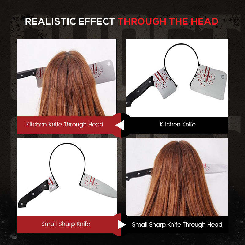 Pousbo® Halloween Through Head Knife Headbands