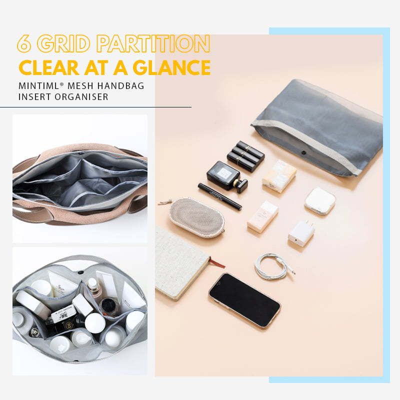 Mintiml® Mesh Handbag Insert Organiser