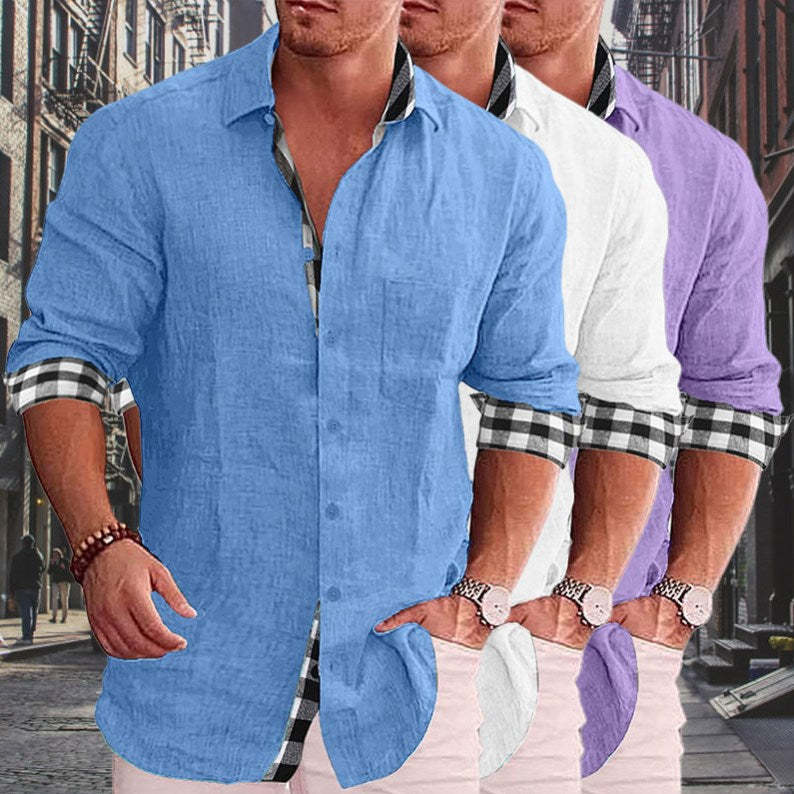 2022 Summer Gentleman Paneled Casual Buttons Pocket Blouse