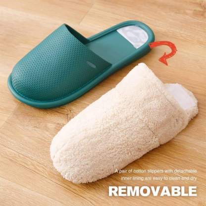 Removable Warm Comfortable Cotton Slippers