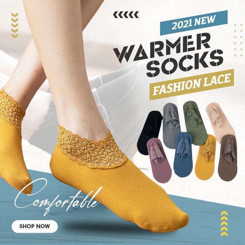 (Christmas Sale) New Fashion Lace Warmer Socks