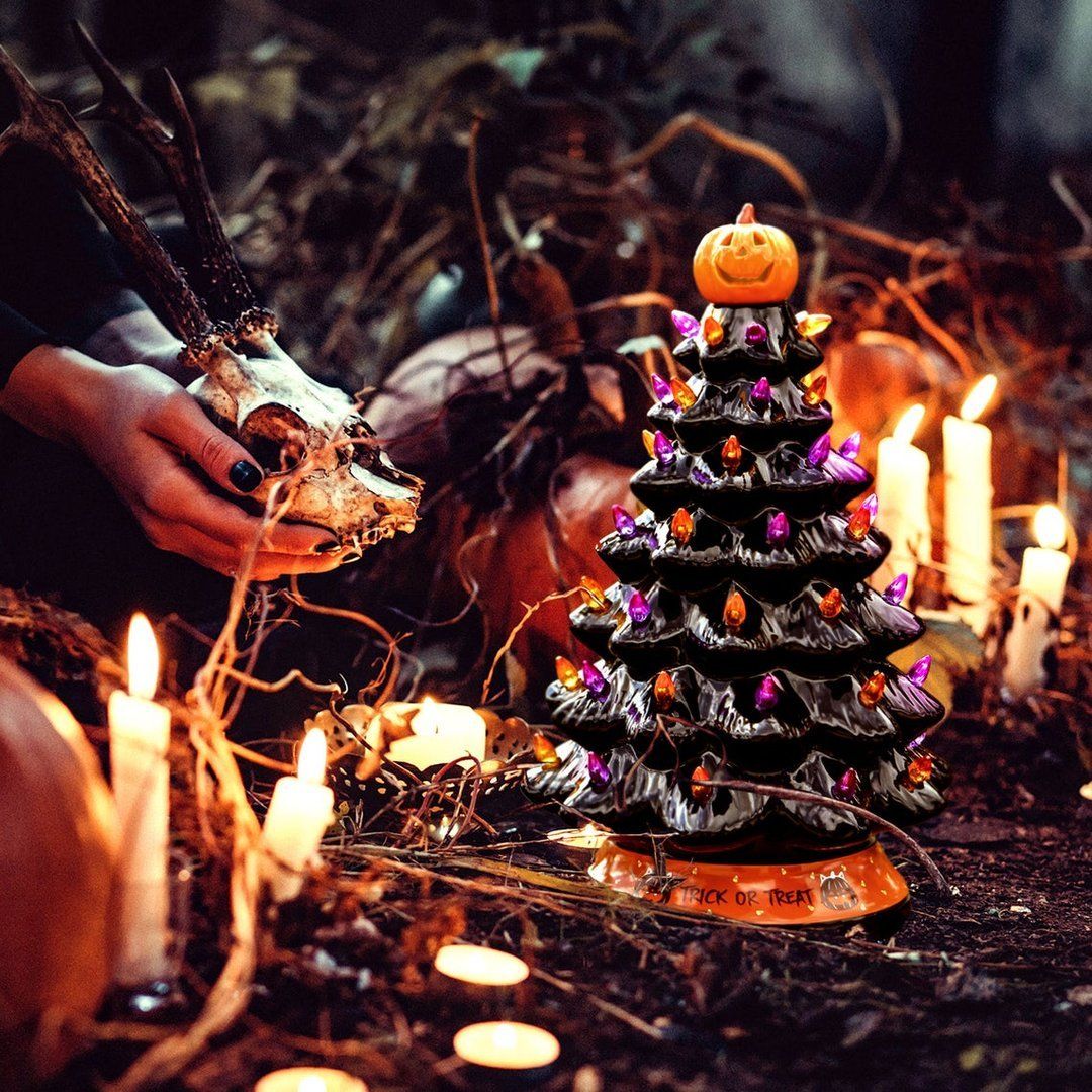 Mintiml® Halloween Colored lights Christmas Tree-Handcrafted and Hand Painted