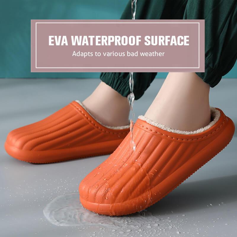 Thick-soled Non-slip Waterproof Fluffy Slippers