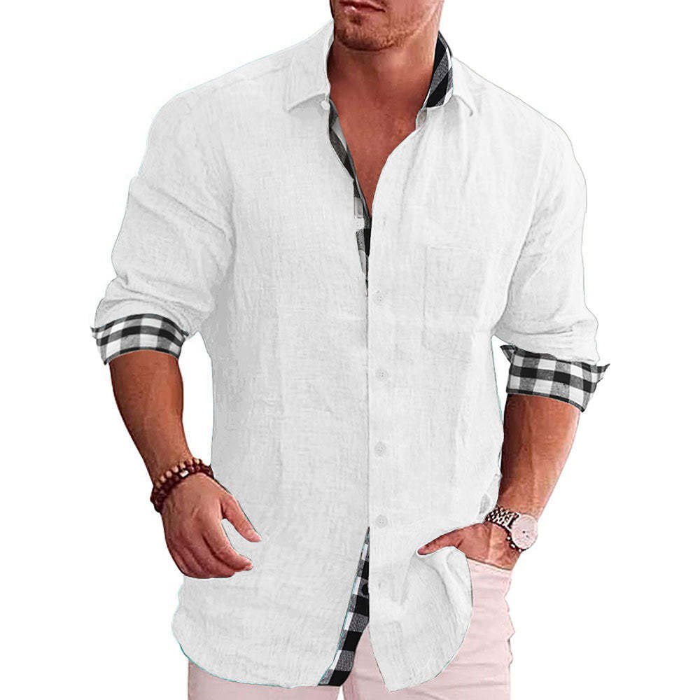2022 Summer Gentleman Paneled Casual Buttons Pocket Blouse