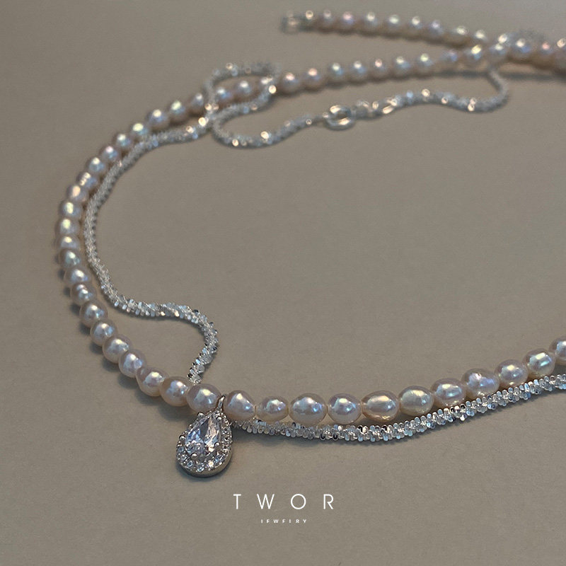 Pearl Zircon Necklace