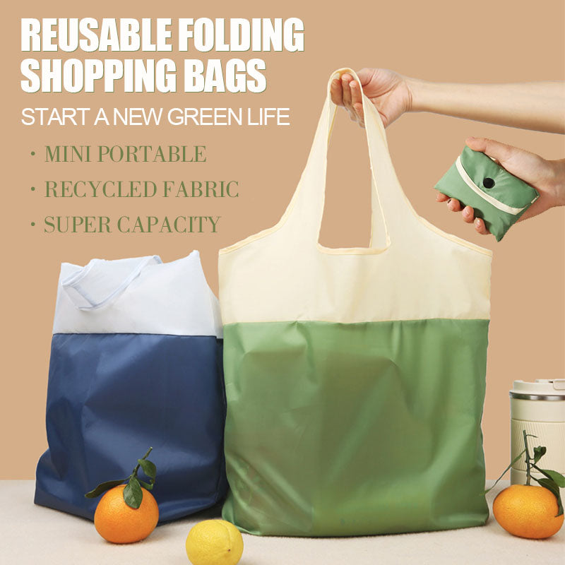 Recycled Folding Shopping Bags(2PCS)