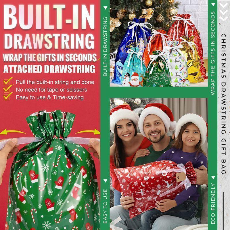 Christmas Drawstring Gift Bag