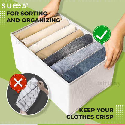 Sueea® Upgraded Clothes Organizer With Dividers