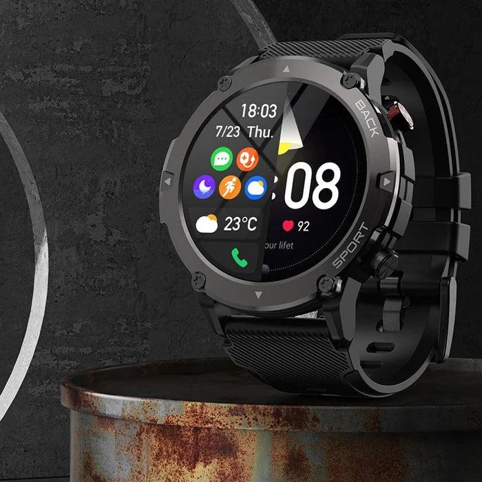 HD LCD Bluetooth Tactical Smart Watch