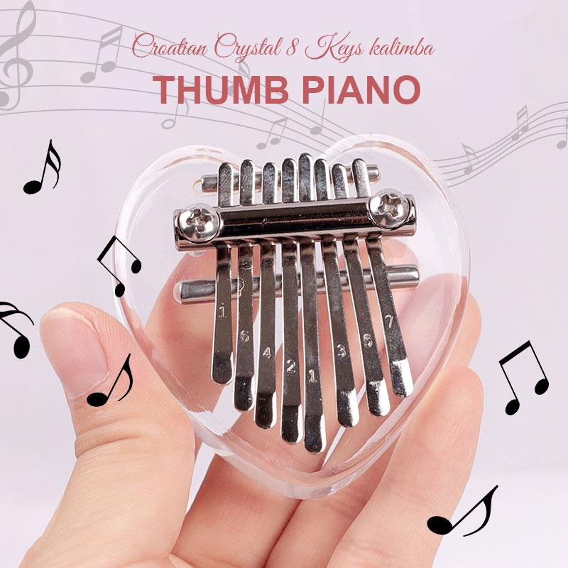 （🎅EARLY XMAS SALE - SAVE 40% OFF）Croatian Crystal 8 Keys kalimba Thumb Piano✨BUY 3 FREE SHIPPING✨t