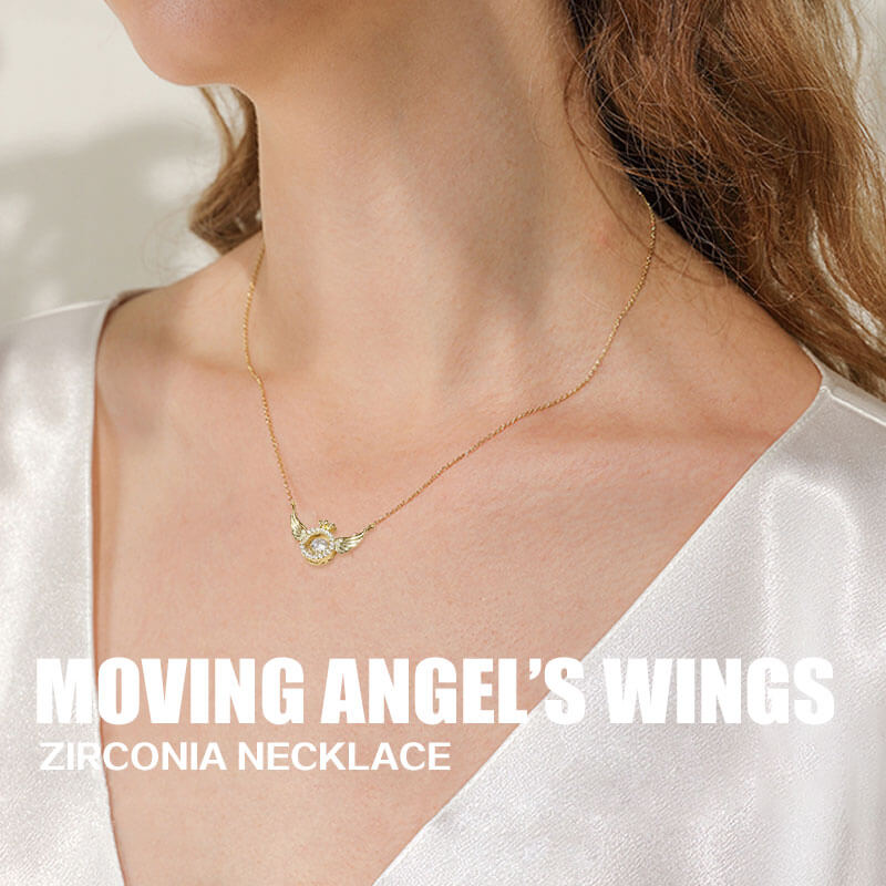 Moving Angel’s Wings Zirconia Necklace