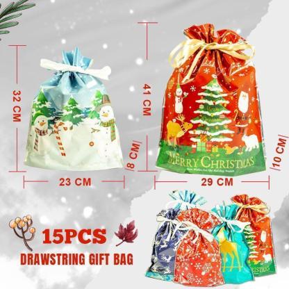 Christmas Drawstring Gift Bag