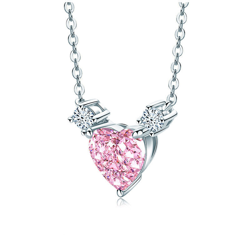 Loving Heart Pink Diamond Necklace