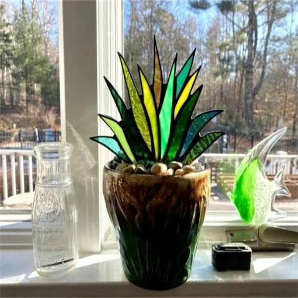(Mother's Day Flash Sale-50% OFF)Suncatcher Stained Agave Plante